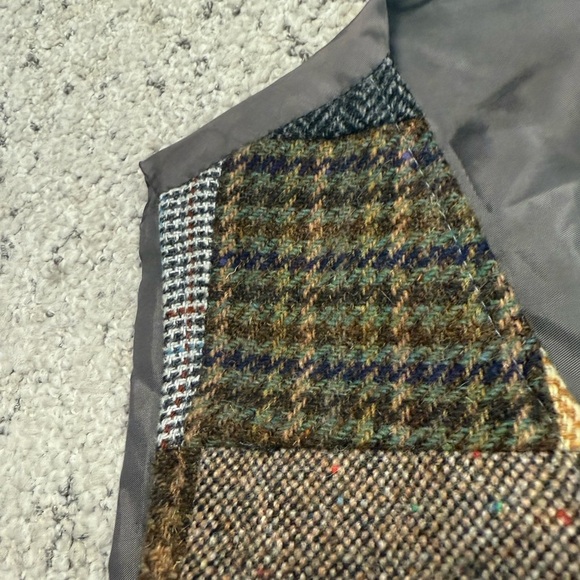 SOLD Men's (Unisex) EVC Hanna’s Hats of Denegal vintage  Patchwork Tweed Vest - Picture 7 of 12